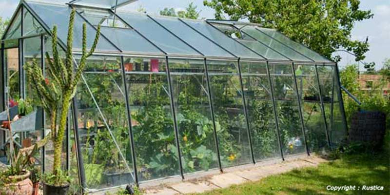 Serre de jardin en verre