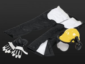 Kit de protection : jambières + casque + gants