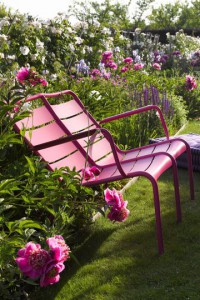 Fauteuil de jardin / transat dans le jardin