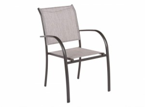 Fauteuil de jardin en métal et texaline taupe - Piazza Hespéride