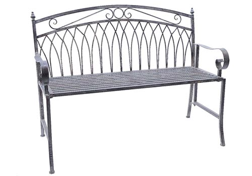 Banc en fer forgé pour petite terrasse