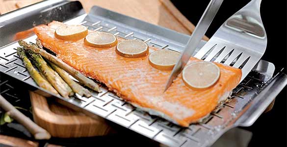 panier pour des recettes de poisson au barbecue Weber