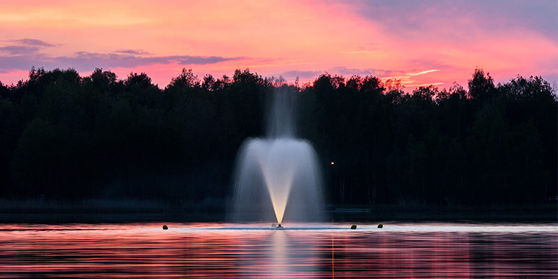 Pompe de bassin avec jet d'eau