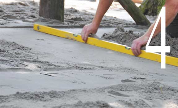 Mise à niveau de la couche de sable