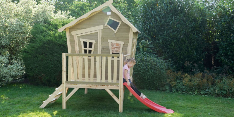 Cabane de jeux en bois Loft 500 - coloris naturel - Exit Toys