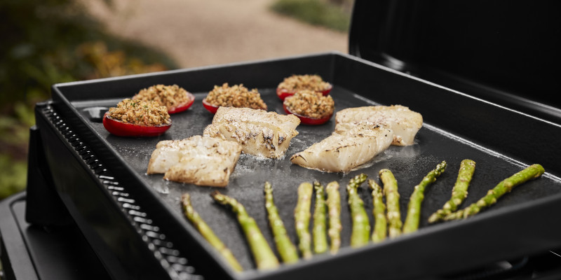 plancha en fonte émaillée weber